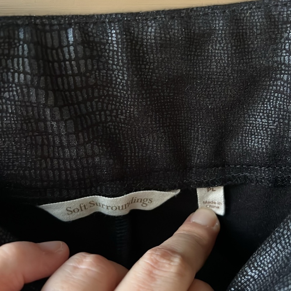 Soft Surroundings Black Foil Python Charlize Pont… - image 4